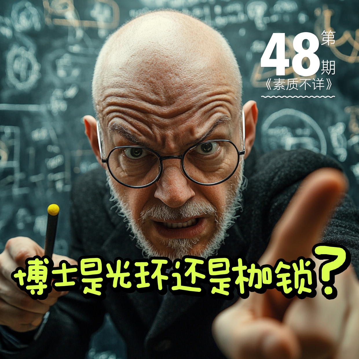 cover of episode 48. 你以为博士是光环，结果它只是压得你喘不过气的枷锁